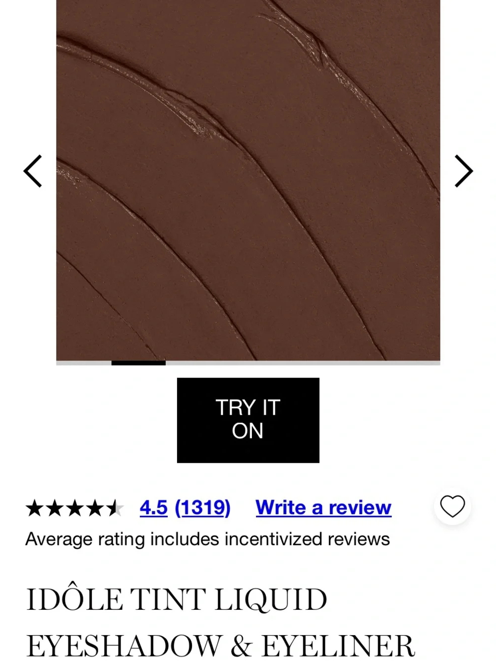 Lancôme Idole Tint long wear Liquid Eyeshadow (11 rich espresso